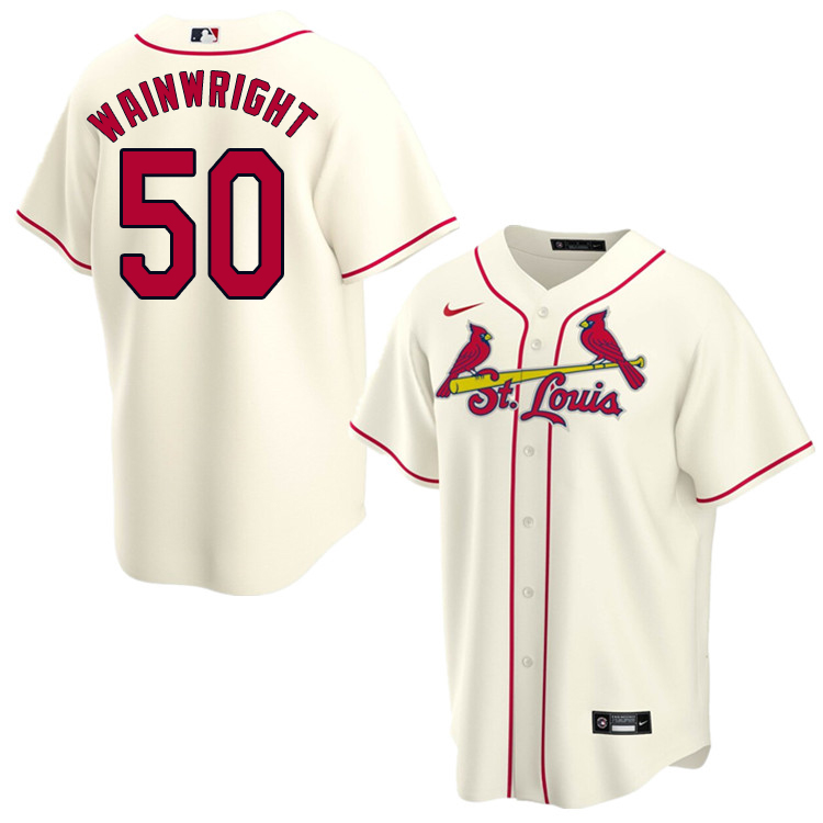 Nike Men #50 Adam Wainwright St.Louis Cardinals Baseball Jerseys Sale-Cream